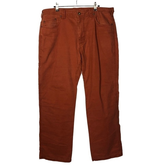 Prana Tuscan Henna Orange Slim Fit Pant 38 X 32 - Picture 2 of 6